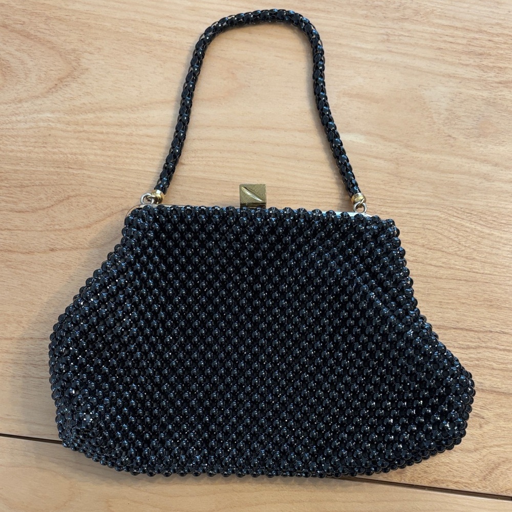 Vintage Whiting & Davis 1950s Alumesh Bag with Cube Closure